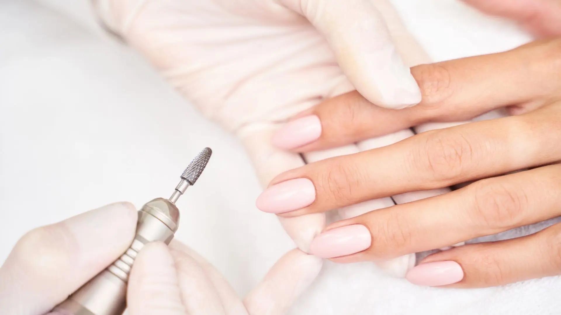Modern gel manicure setup at home